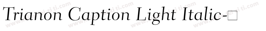 Trianon Caption Light Italic字体转换